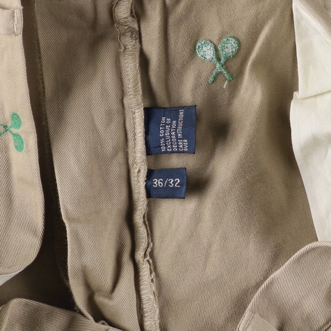 Ralph Lauren POLO by Ralph Lauren all-over print chino pants, men's size W37 cotton Beige type Vintage Second Hand