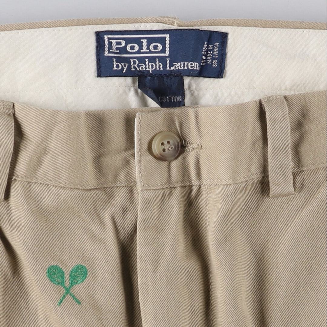 Ralph Lauren POLO by Ralph Lauren all-over print chino pants, men's size W37 cotton Beige type Vintage Second Hand