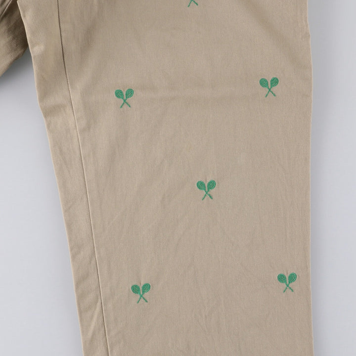 Ralph Lauren POLO by Ralph Lauren all-over print chino pants, men's size W37 cotton Beige type Vintage Second Hand