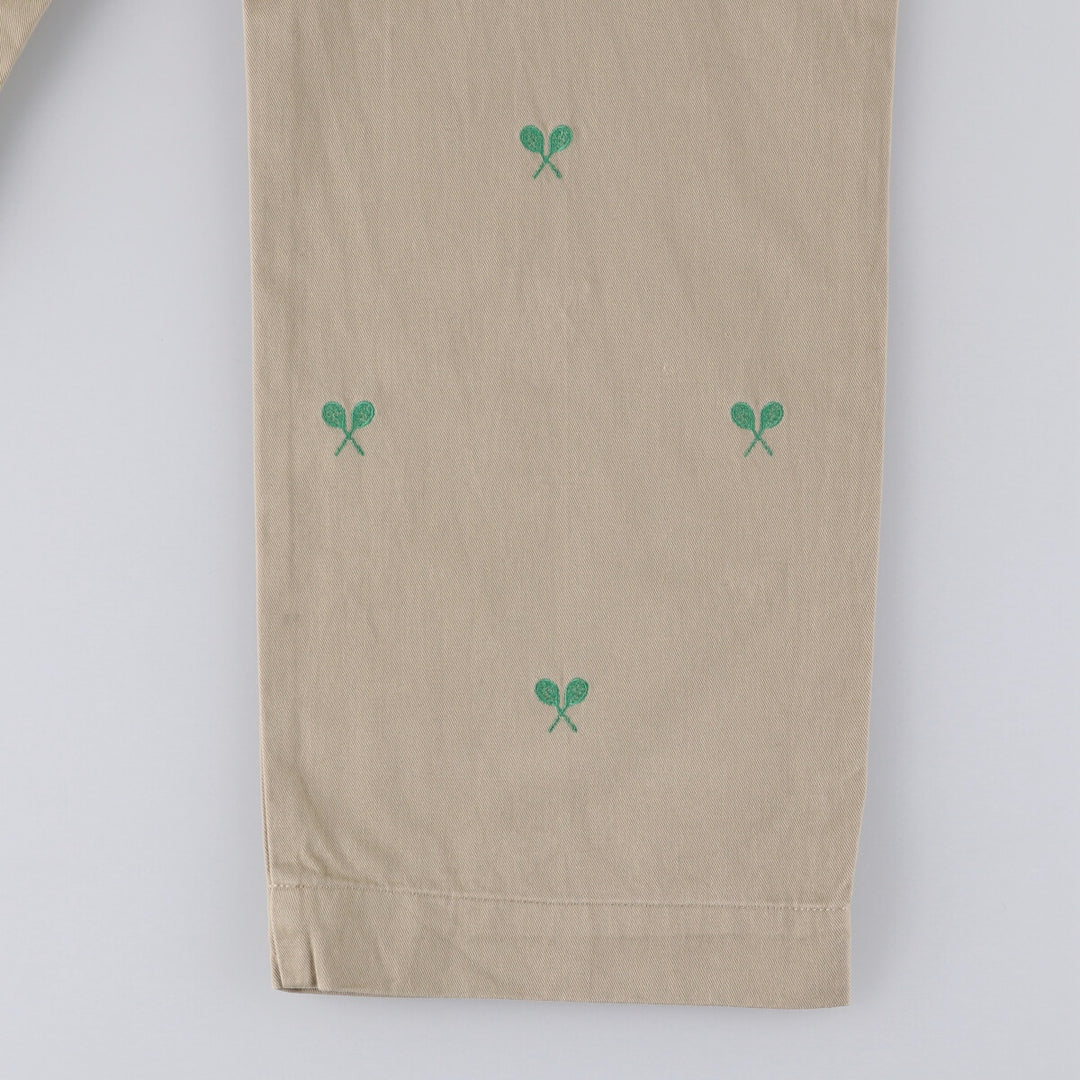 Ralph Lauren POLO by Ralph Lauren all-over print chino pants, men's size W37 cotton Beige type Vintage Second Hand