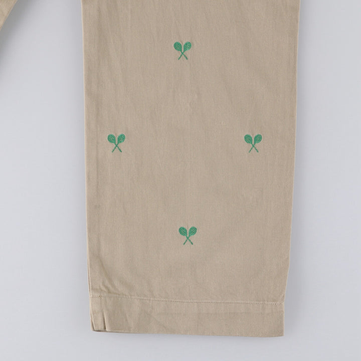 Ralph Lauren POLO by Ralph Lauren all-over print chino pants, men's size W37 cotton Beige type Vintage Second Hand