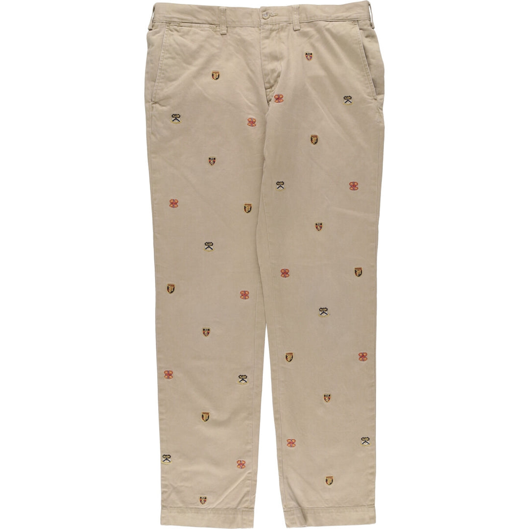 Ralph Lauren POLO RALPH LAUREN Slim Fit All-Over Print Chino Pants, Men's, Size W36 cotton Beige type Vintage Second Hand