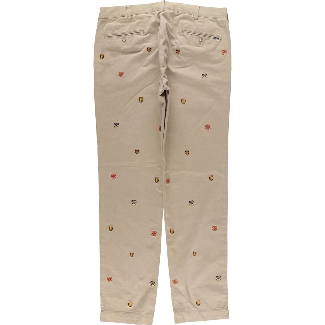 Ralph Lauren POLO RALPH LAUREN Slim Fit All-Over Print Chino Pants, Men's, Size W36 cotton Beige type Vintage Second Hand