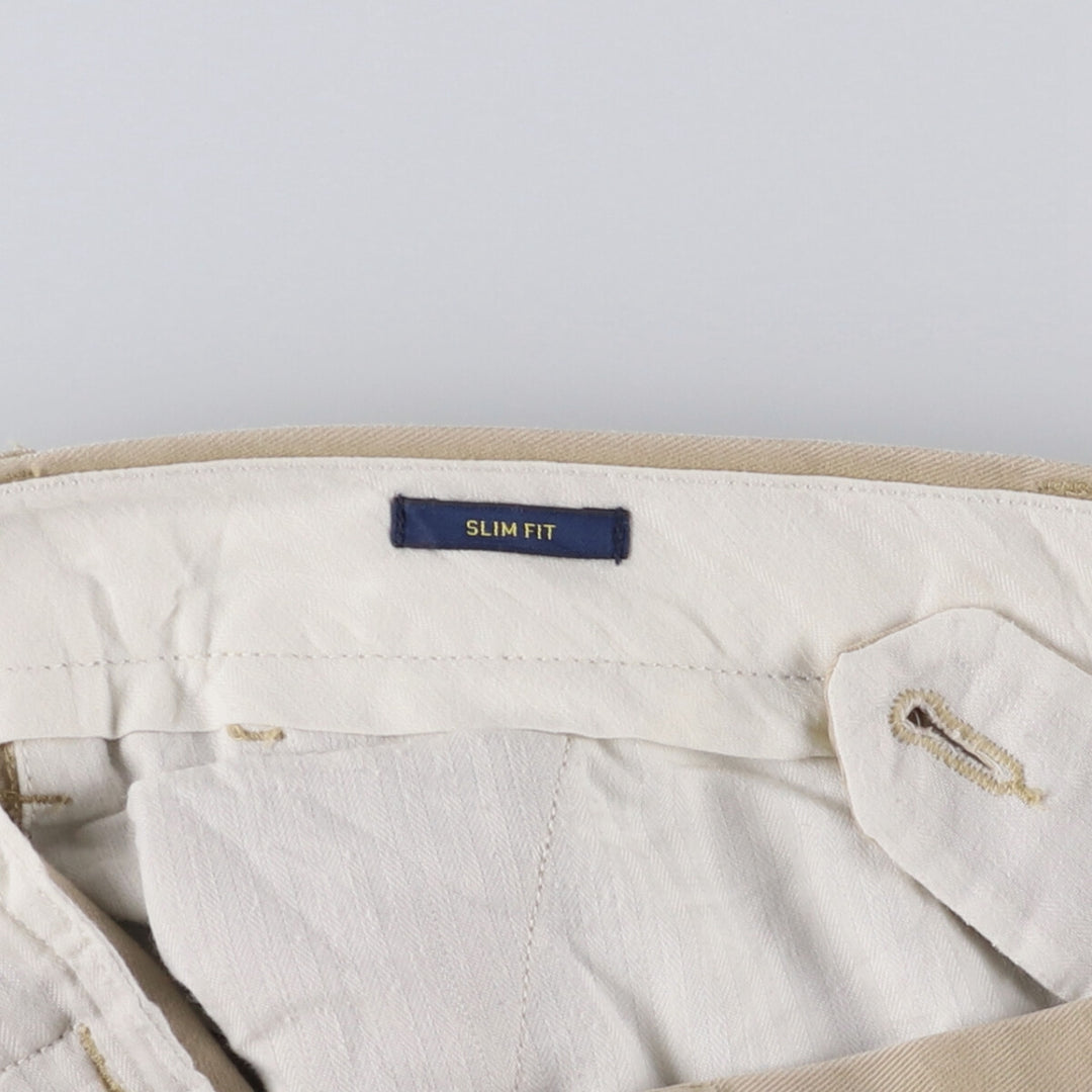 Ralph Lauren POLO RALPH LAUREN Slim Fit All-Over Print Chino Pants, Men's, Size W36 cotton Beige type Vintage Second Hand