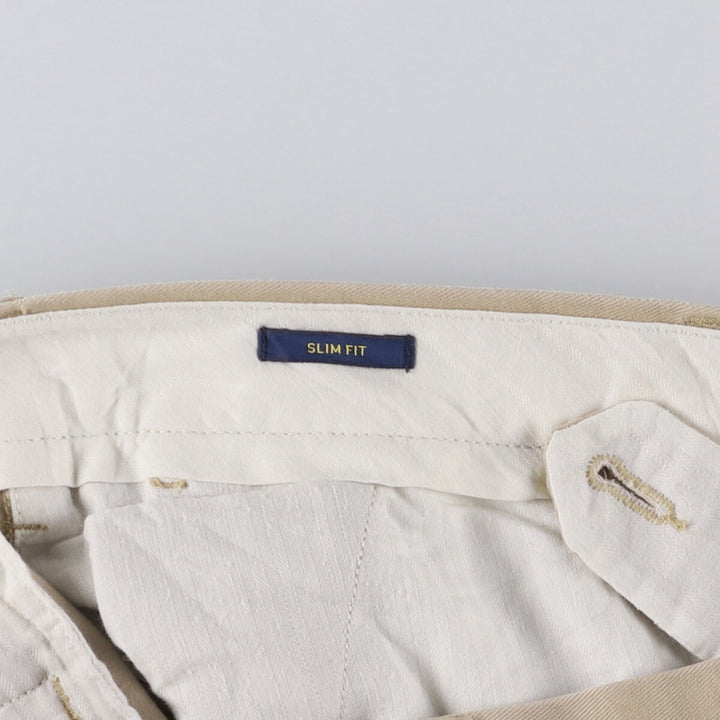 Ralph Lauren POLO RALPH LAUREN Slim Fit All-Over Print Chino Pants, Men's, Size W36 cotton Beige type Vintage Second Hand