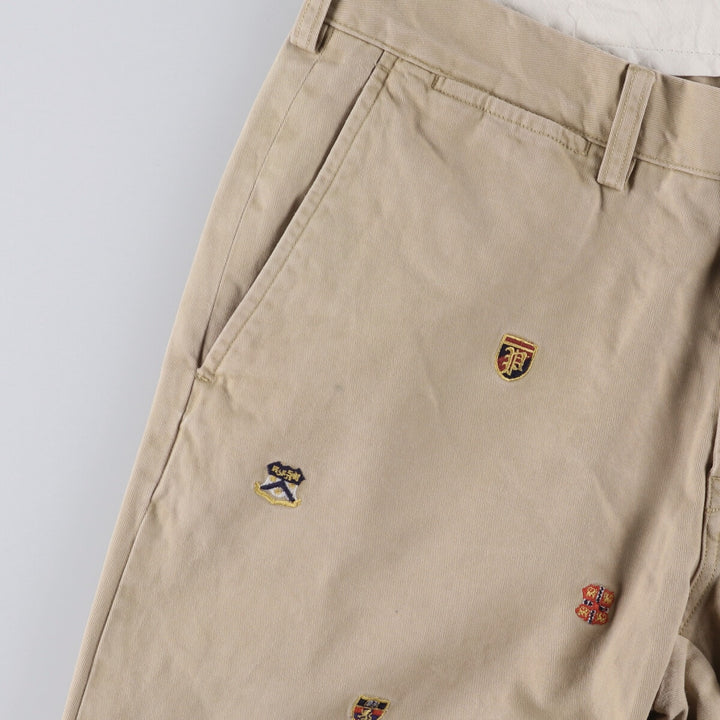 Ralph Lauren POLO RALPH LAUREN Slim Fit All-Over Print Chino Pants, Men's, Size W36 cotton Beige type Vintage Second Hand