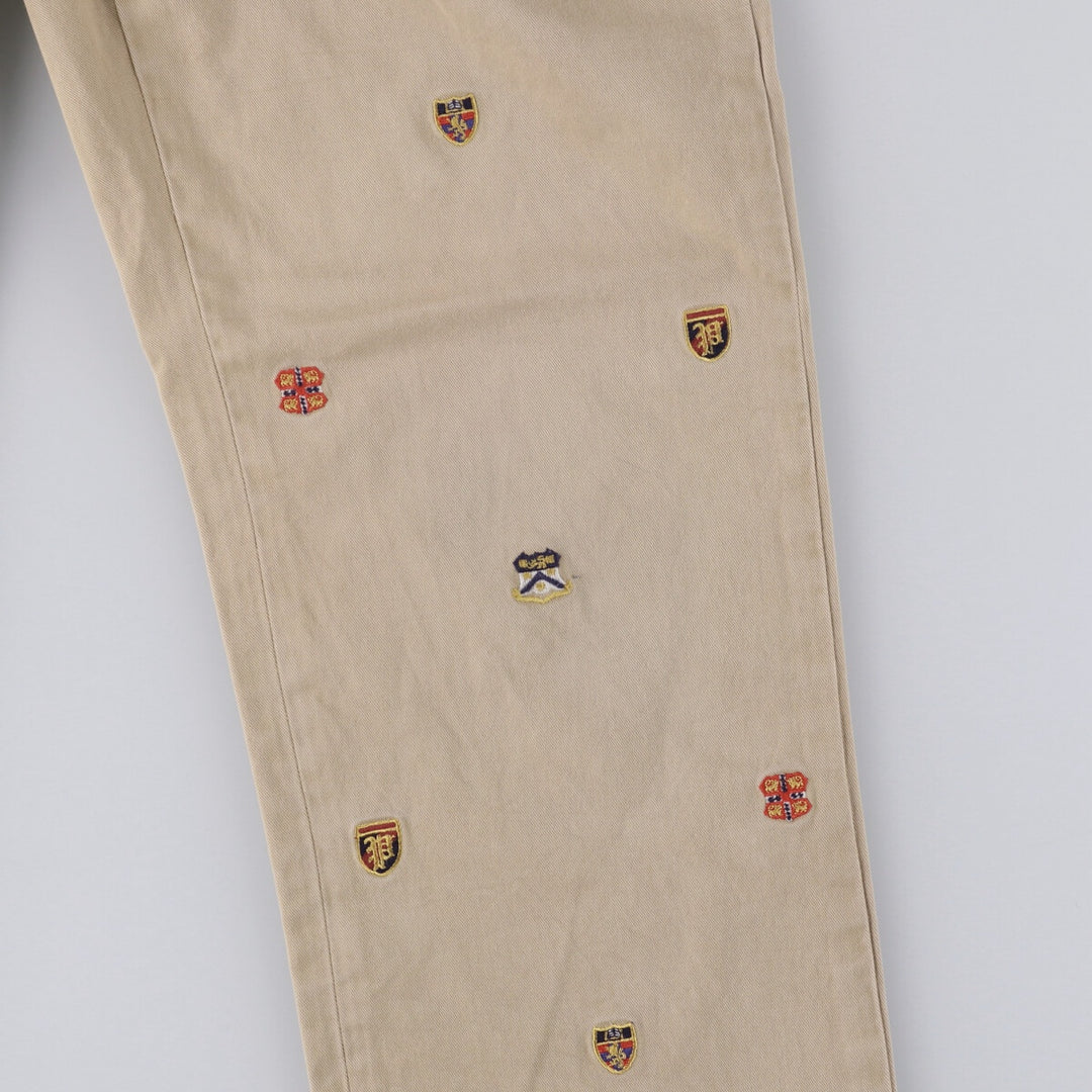 Ralph Lauren POLO RALPH LAUREN Slim Fit All-Over Print Chino Pants, Men's, Size W36 cotton Beige type Vintage Second Hand