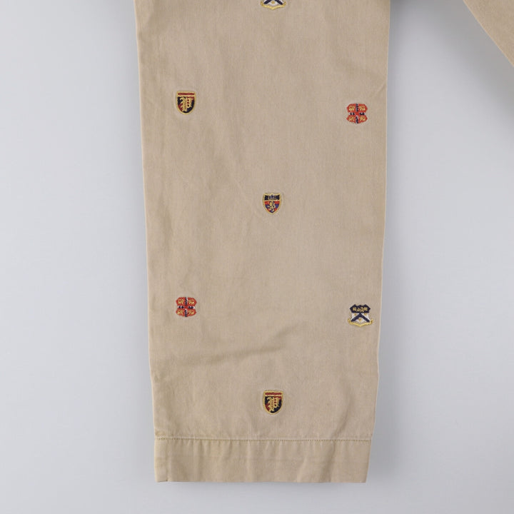 Ralph Lauren POLO RALPH LAUREN Slim Fit All-Over Print Chino Pants, Men's, Size W36 cotton Beige type Vintage Second Hand