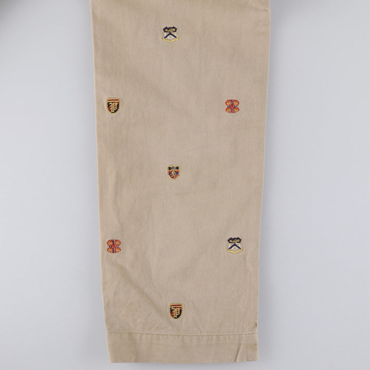 Ralph Lauren POLO RALPH LAUREN Slim Fit All-Over Print Chino Pants, Men's, Size W36 cotton Beige type Vintage Second Hand