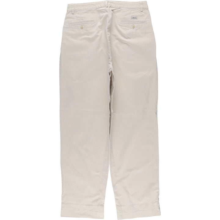 Vintage 90'S Ralph Lauren Polo Hammond Pant, two-pleat chino pants, made in the USA, men's size W33. cotton pale white type Vintage Second Hand