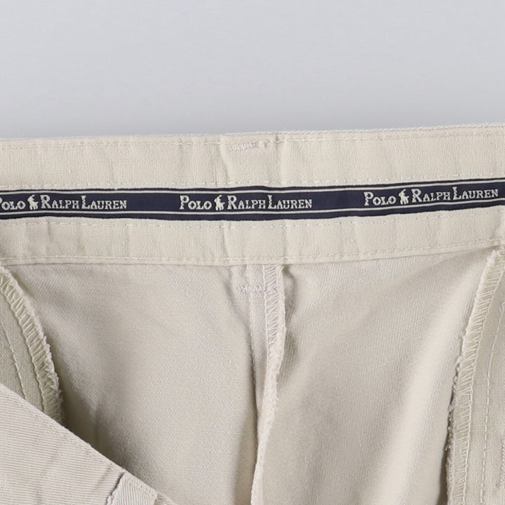 Vintage 90'S Ralph Lauren Polo Hammond Pant, two-pleat chino pants, made in the USA, men's size W33. cotton pale white type Vintage Second Hand