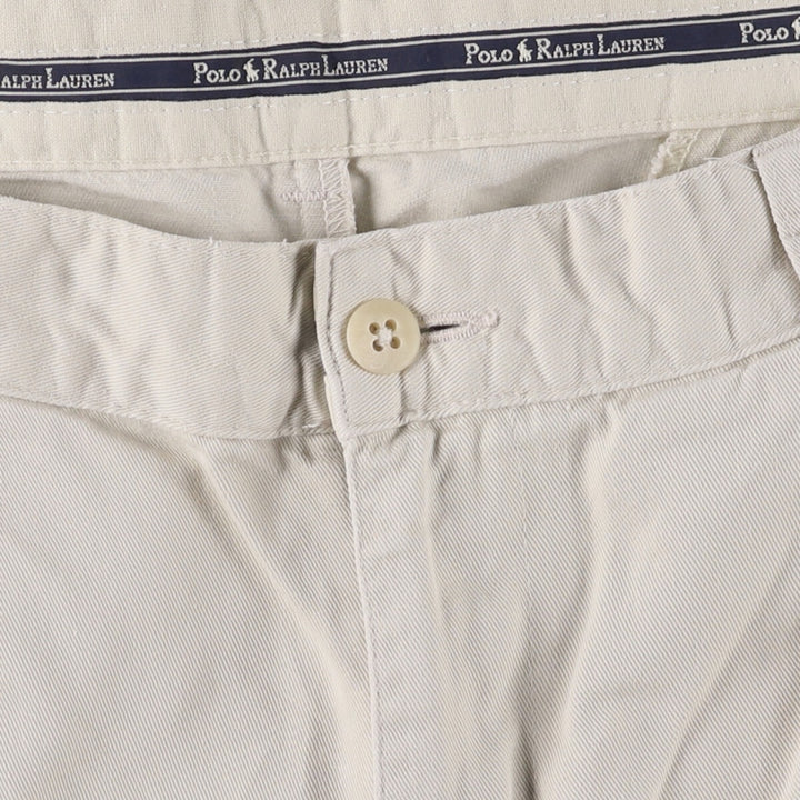 Vintage 90'S Ralph Lauren Polo Hammond Pant, two-pleat chino pants, made in the USA, men's size W33. cotton pale white type Vintage Second Hand