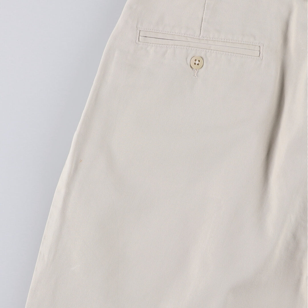 Vintage 90'S Ralph Lauren Polo Hammond Pant, two-pleat chino pants, made in the USA, men's size W33. cotton pale white type Vintage Second Hand