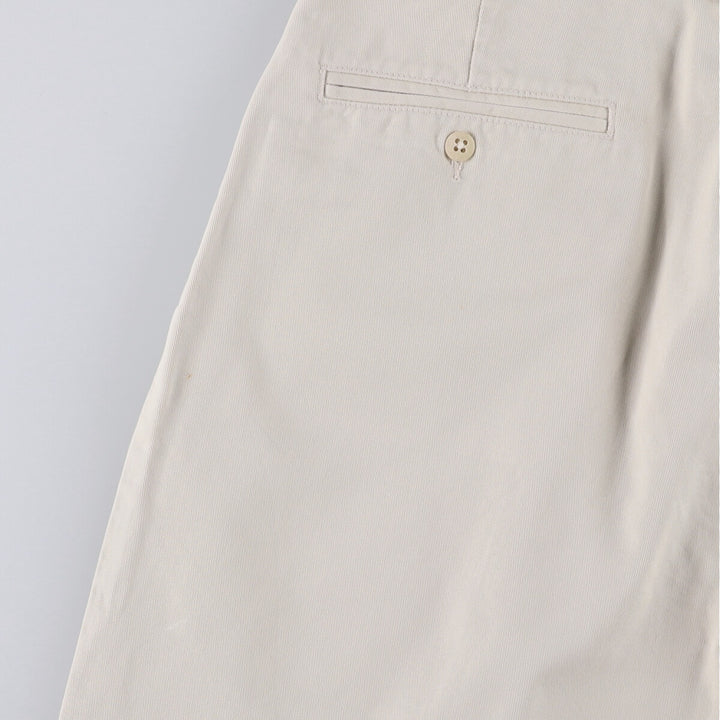 Vintage 90'S Ralph Lauren Polo Hammond Pant, two-pleat chino pants, made in the USA, men's size W33. cotton pale white type Vintage Second Hand