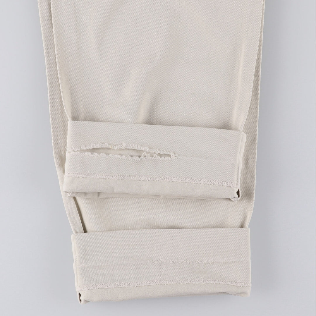 Vintage 90'S Ralph Lauren Polo Hammond Pant, two-pleat chino pants, made in the USA, men's size W33. cotton pale white type Vintage Second Hand