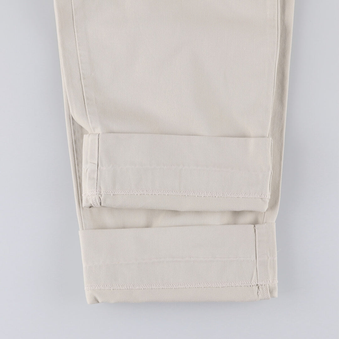 Vintage 90'S Ralph Lauren Polo Hammond Pant, two-pleat chino pants, made in the USA, men's size W33. cotton pale white type Vintage Second Hand