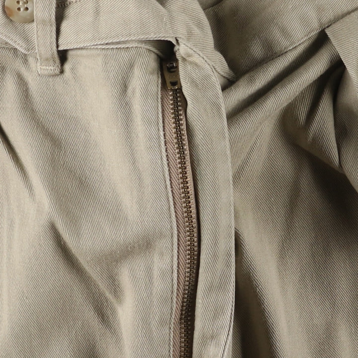 90'S Ralph Lauren POLO by Ralph Lauren Two-pleat Chino Pants Made in USA Men's W36 Vintage cotton Khaki type beige Vintage Second Hand
