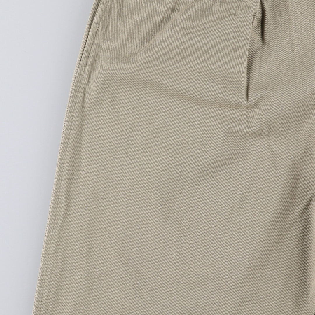 90'S Ralph Lauren POLO by Ralph Lauren Two-pleat Chino Pants Made in USA Men's W36 Vintage cotton Khaki type beige Vintage Second Hand