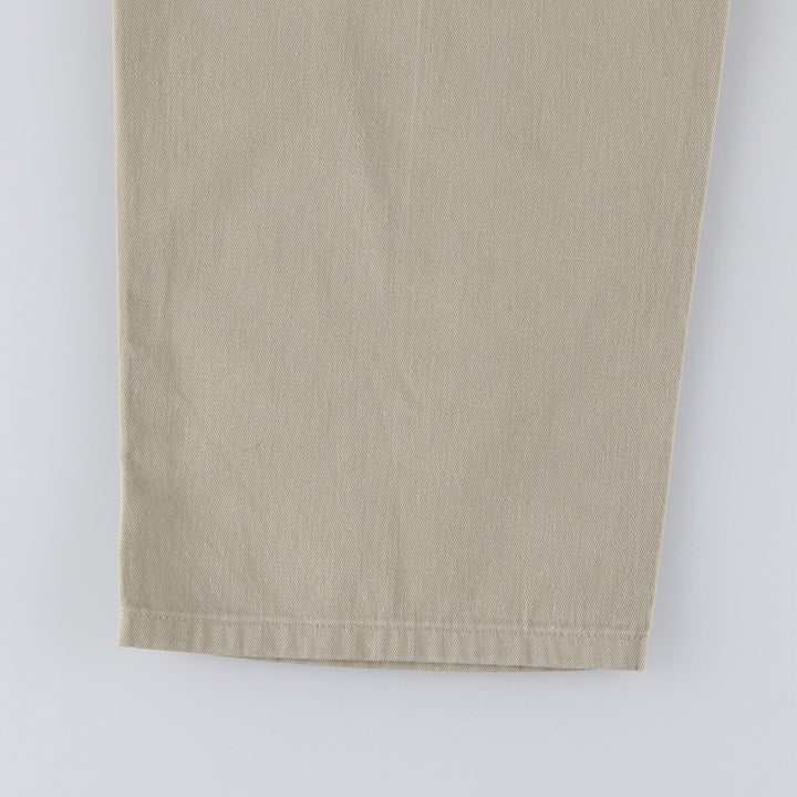 90'S Ralph Lauren POLO by Ralph Lauren Two-pleat Chino Pants Made in USA Men's W36 Vintage cotton Khaki type beige Vintage Second Hand