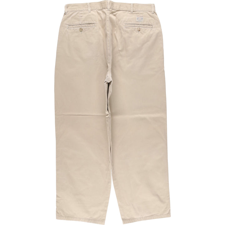 Vintage 90'S Ralph Lauren POLO by Ralph Lauren two-pleat chino pants, made in the USA, men's size W35. cotton Beige type Vintage Second Hand