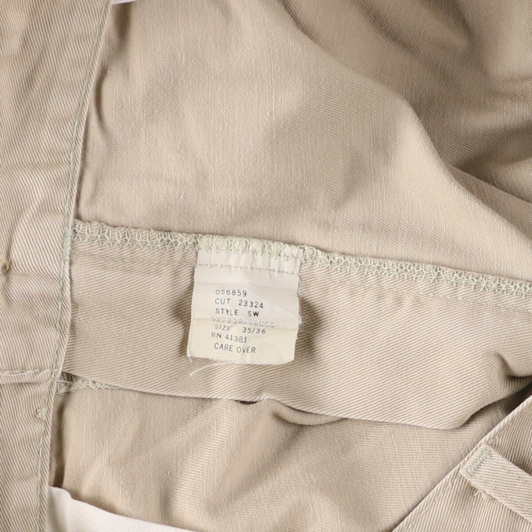 Vintage 90'S Ralph Lauren POLO by Ralph Lauren two-pleat chino pants, made in the USA, men's size W35. cotton Beige type Vintage Second Hand