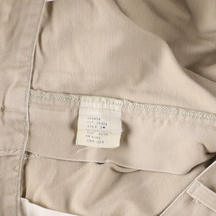 Vintage 90'S Ralph Lauren POLO by Ralph Lauren two-pleat chino pants, made in the USA, men's size W35. cotton Beige type Vintage Second Hand