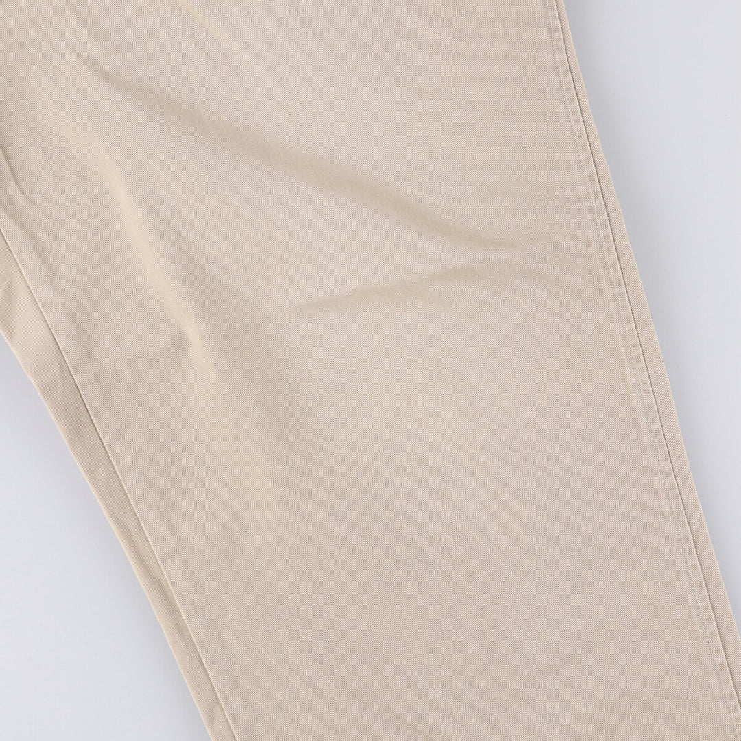Vintage 90'S Ralph Lauren POLO by Ralph Lauren two-pleat chino pants, made in the USA, men's size W35. cotton Beige type Vintage Second Hand