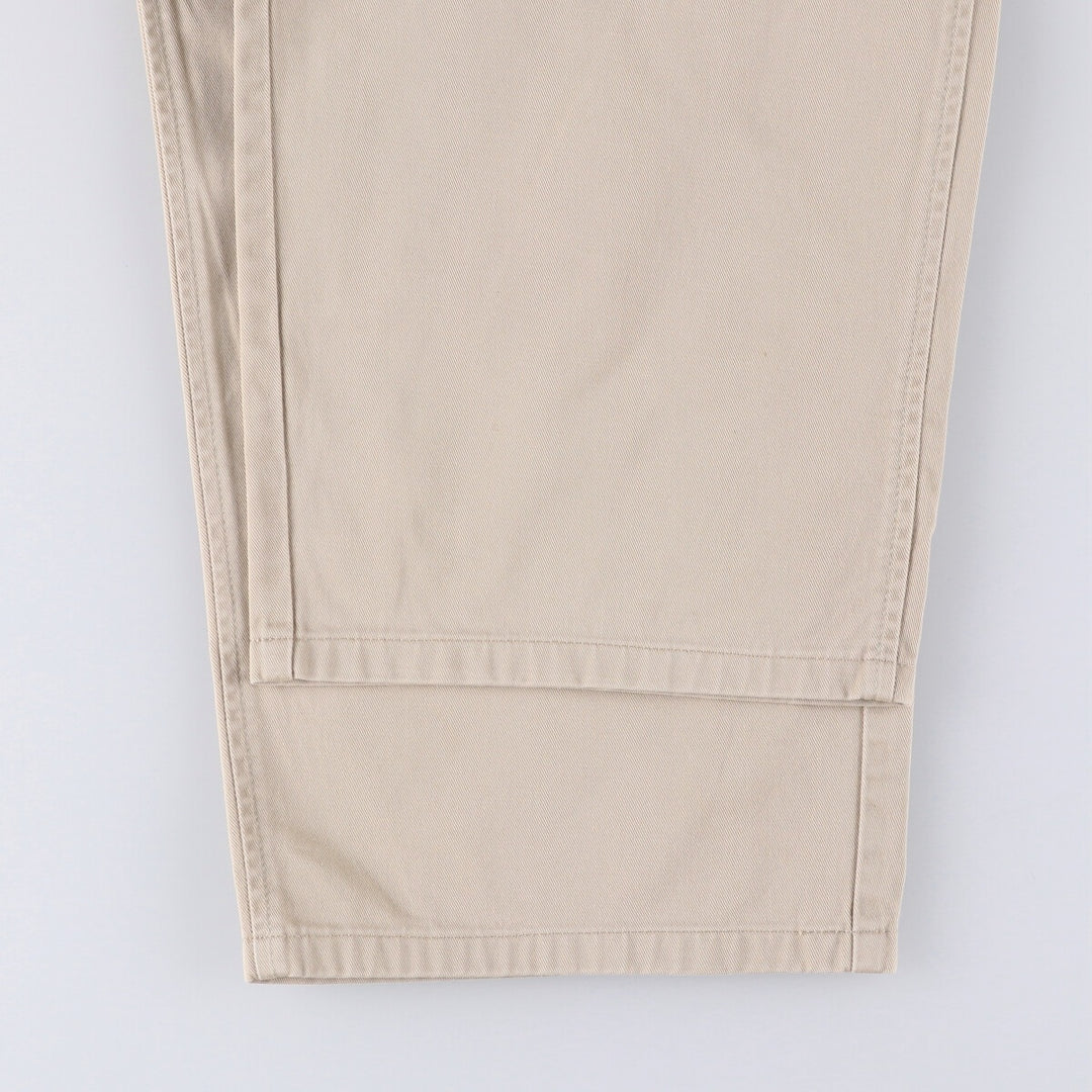 Vintage 90'S Ralph Lauren POLO by Ralph Lauren two-pleat chino pants, made in the USA, men's size W35. cotton Beige type Vintage Second Hand