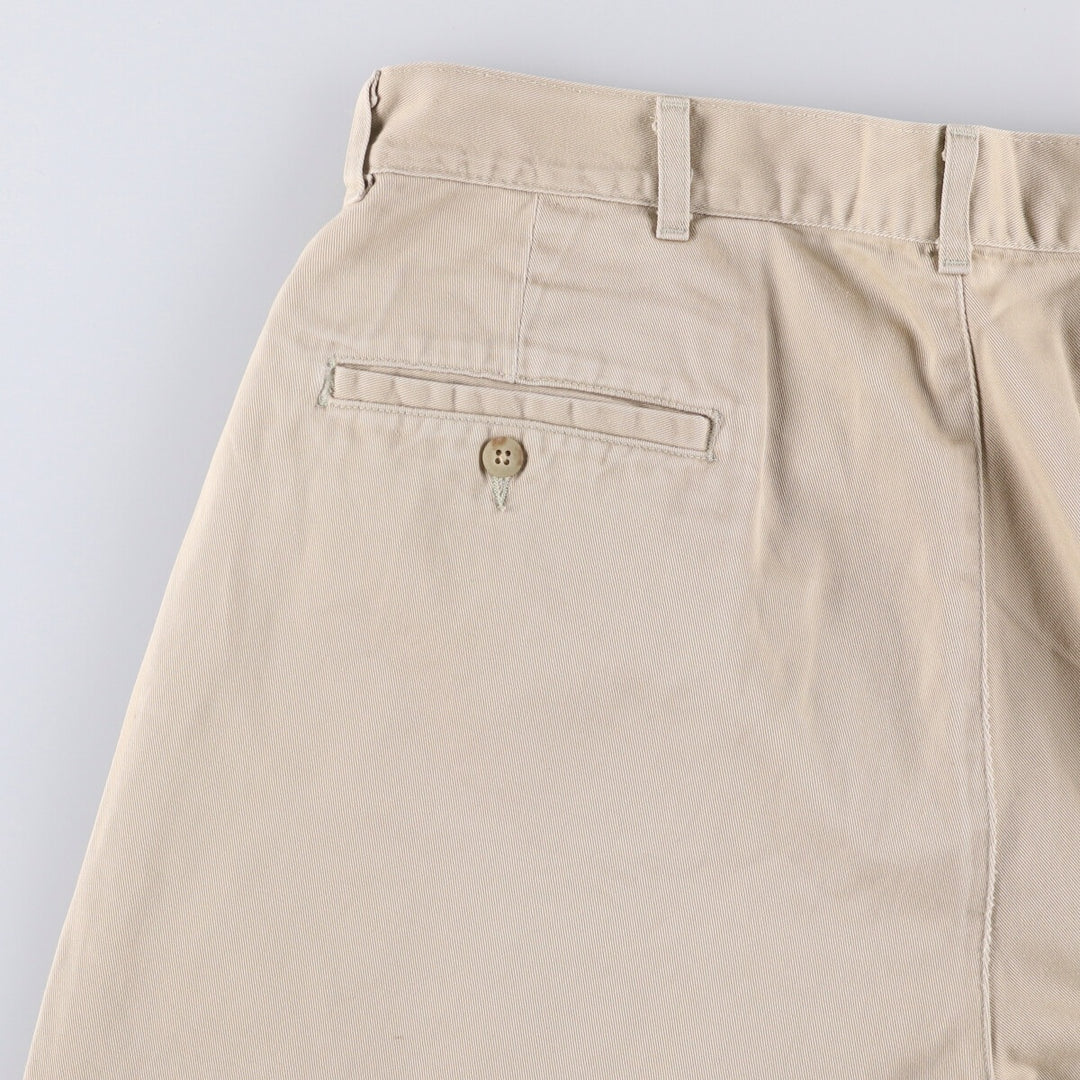 Vintage 90'S Ralph Lauren POLO by Ralph Lauren two-pleat chino pants, made in the USA, men's size W35. cotton Beige type Vintage Second Hand