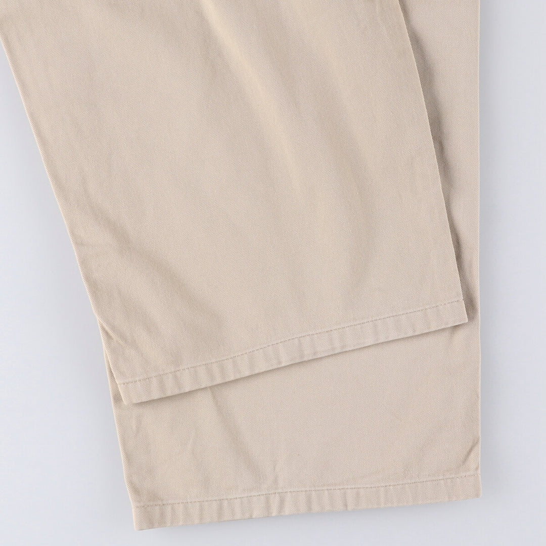 Vintage 90'S Ralph Lauren POLO by Ralph Lauren two-pleat chino pants, made in the USA, men's size W35. cotton Beige type Vintage Second Hand