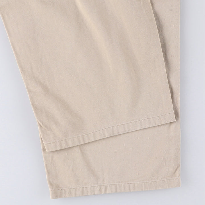Vintage 90'S Ralph Lauren POLO by Ralph Lauren two-pleat chino pants, made in the USA, men's size W35. cotton Beige type Vintage Second Hand