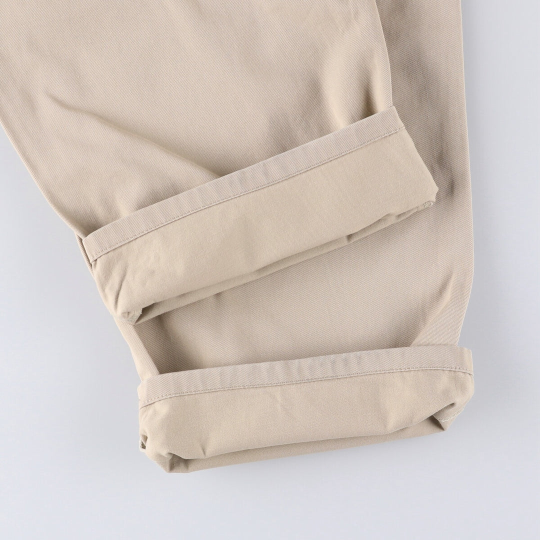 Vintage 90'S Ralph Lauren POLO by Ralph Lauren two-pleat chino pants, made in the USA, men's size W35. cotton Beige type Vintage Second Hand