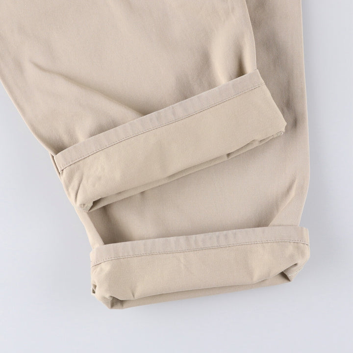 Vintage 90'S Ralph Lauren POLO by Ralph Lauren two-pleat chino pants, made in the USA, men's size W35. cotton Beige type Vintage Second Hand