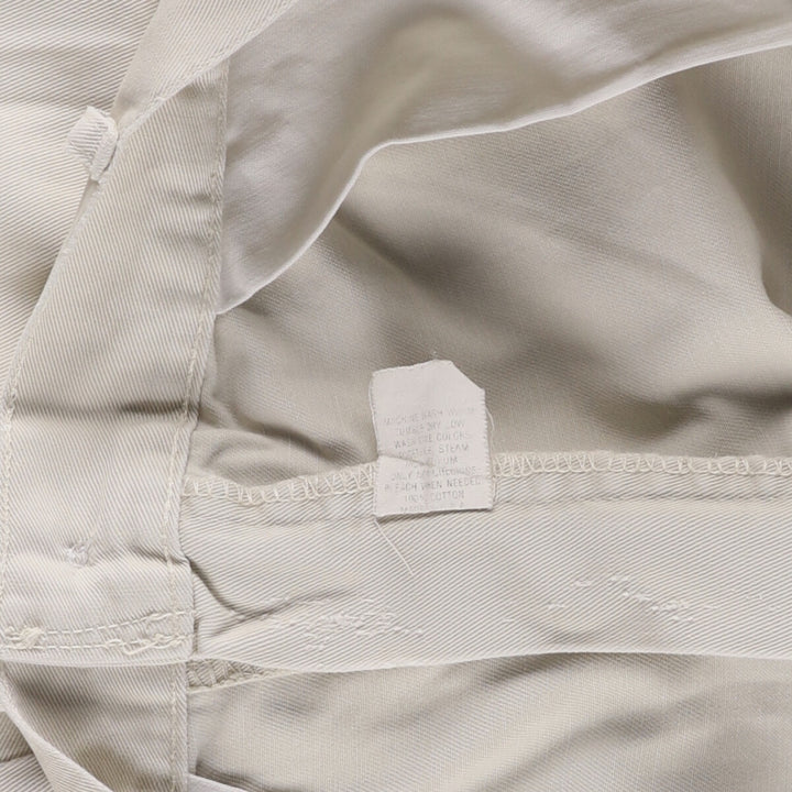 90'S Ralph Lauren POLO by Ralph Lauren Two-pleat Chino Pants Made in USA Men's W33 Vintage cotton pale white type Vintage Second Hand