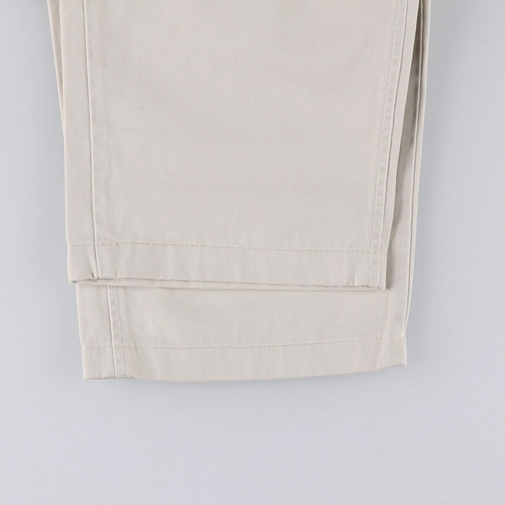 90'S Ralph Lauren POLO by Ralph Lauren Two-pleat Chino Pants Made in USA Men's W33 Vintage cotton pale white type Vintage Second Hand