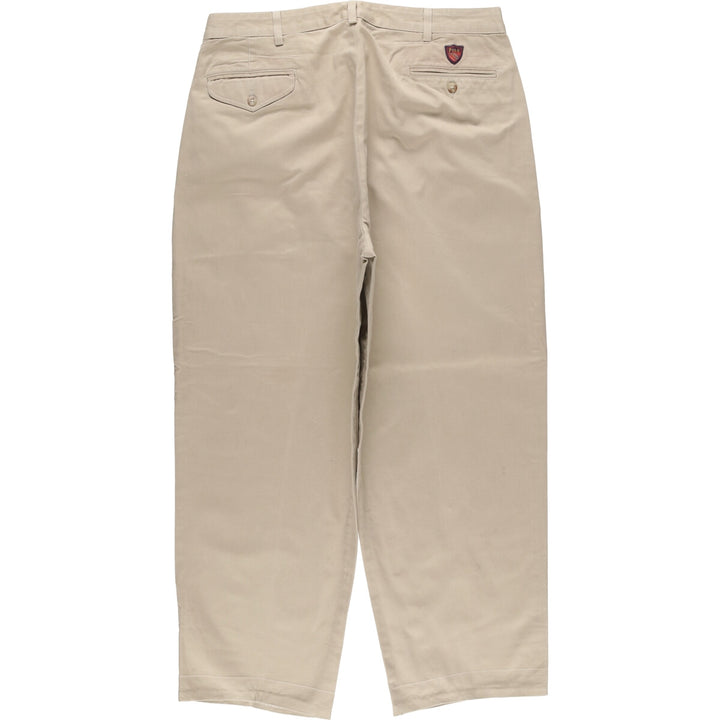 Ralph Lauren POLO GOLF Two-pleat Chino Pants, Made in USA, Men's, Size W36 cotton Beige type Vintage Second Hand