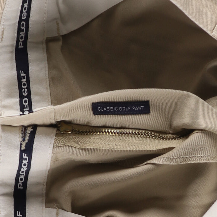 Ralph Lauren POLO GOLF Two-pleat Chino Pants, Made in USA, Men's, Size W36 cotton Beige type Vintage Second Hand
