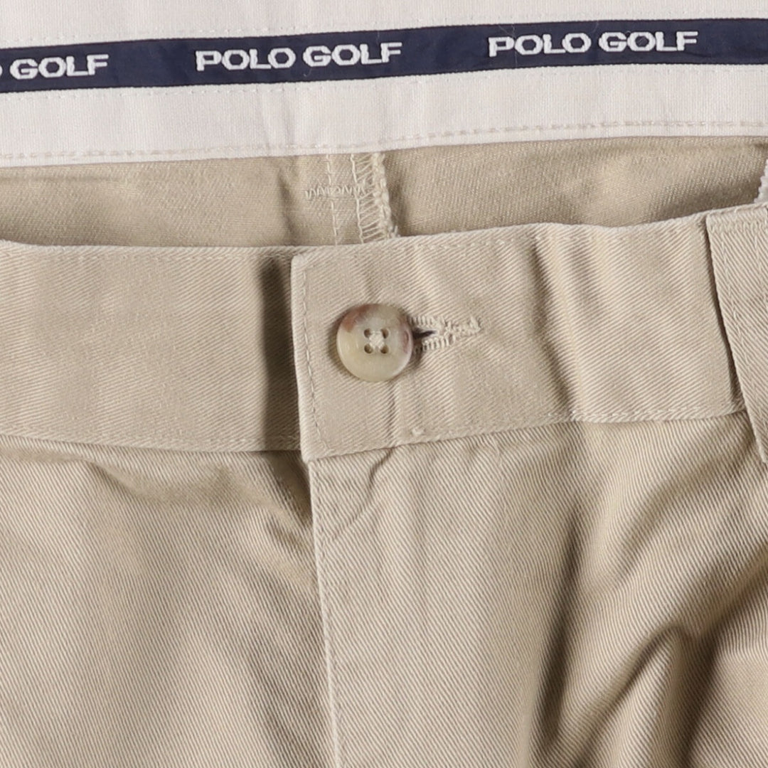 Ralph Lauren POLO GOLF Two-pleat Chino Pants, Made in USA, Men's, Size W36 cotton Beige type Vintage Second Hand