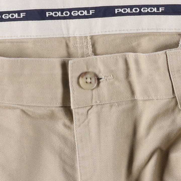 Ralph Lauren POLO GOLF Two-pleat Chino Pants, Made in USA, Men's, Size W36 cotton Beige type Vintage Second Hand