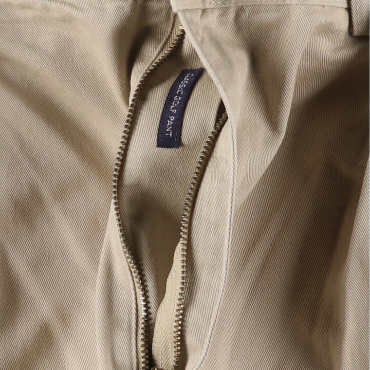 Ralph Lauren POLO GOLF Two-pleat Chino Pants, Made in USA, Men's, Size W36 cotton Beige type Vintage Second Hand