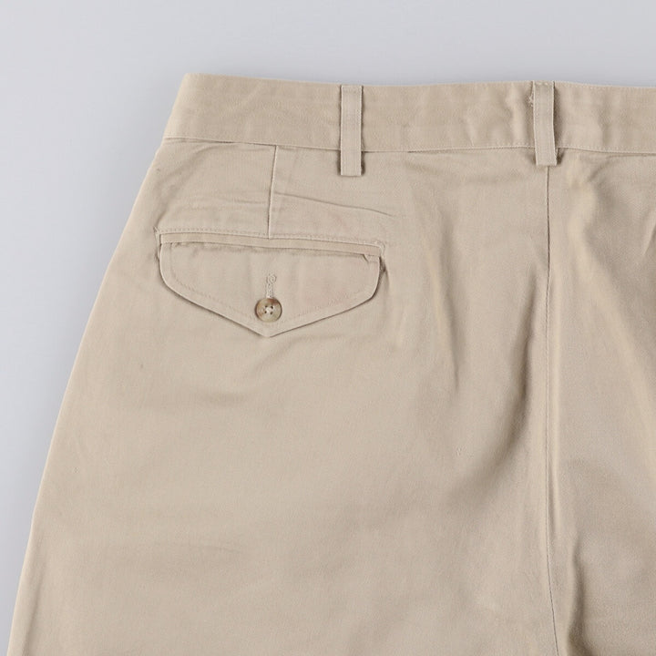 Ralph Lauren POLO GOLF Two-pleat Chino Pants, Made in USA, Men's, Size W36 cotton Beige type Vintage Second Hand