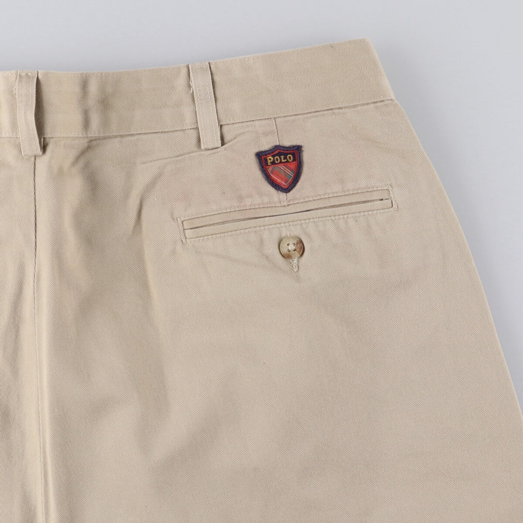 Ralph Lauren POLO GOLF Two-pleat Chino Pants, Made in USA, Men's, Size W36 cotton Beige type Vintage Second Hand