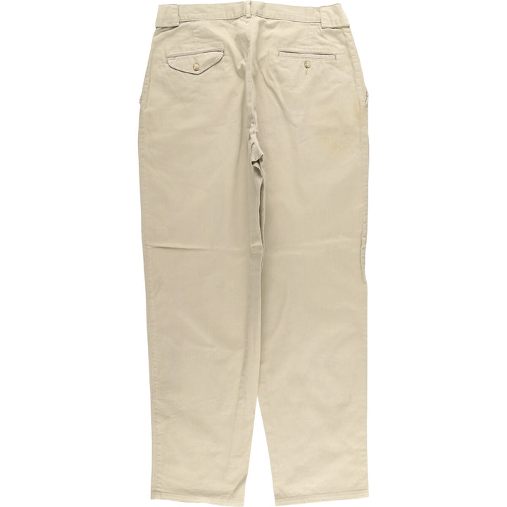 Vintage 90'S Ralph Lauren POLO by Ralph Lauren two-pleat chino pants, made in the USA, men's size W35. cotton Beige type Vintage Second Hand