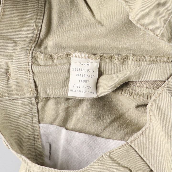 Vintage 90'S Ralph Lauren POLO by Ralph Lauren two-pleat chino pants, made in the USA, men's size W35. cotton Beige type Vintage Second Hand