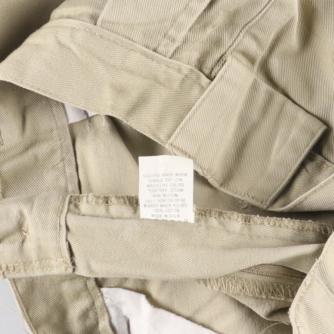 Vintage 90'S Ralph Lauren POLO by Ralph Lauren two-pleat chino pants, made in the USA, men's size W35. cotton Beige type Vintage Second Hand