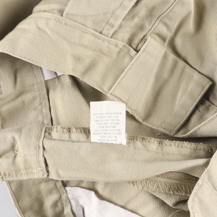 Vintage 90'S Ralph Lauren POLO by Ralph Lauren two-pleat chino pants, made in the USA, men's size W35. cotton Beige type Vintage Second Hand