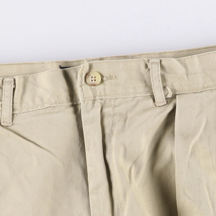 Vintage 90'S Ralph Lauren POLO by Ralph Lauren two-pleat chino pants, made in the USA, men's size W35. cotton Beige type Vintage Second Hand