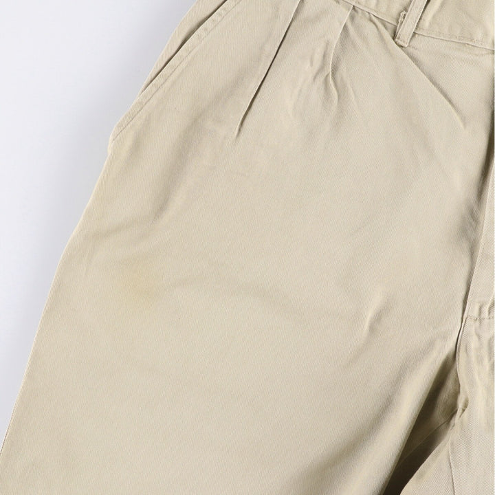 Vintage 90'S Ralph Lauren POLO by Ralph Lauren two-pleat chino pants, made in the USA, men's size W35. cotton Beige type Vintage Second Hand