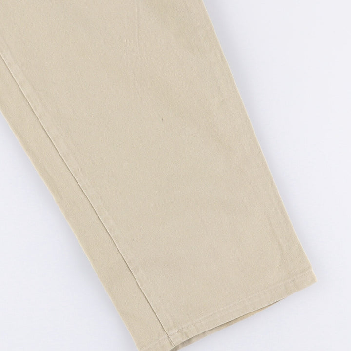 Vintage 90'S Ralph Lauren POLO by Ralph Lauren two-pleat chino pants, made in the USA, men's size W35. cotton Beige type Vintage Second Hand