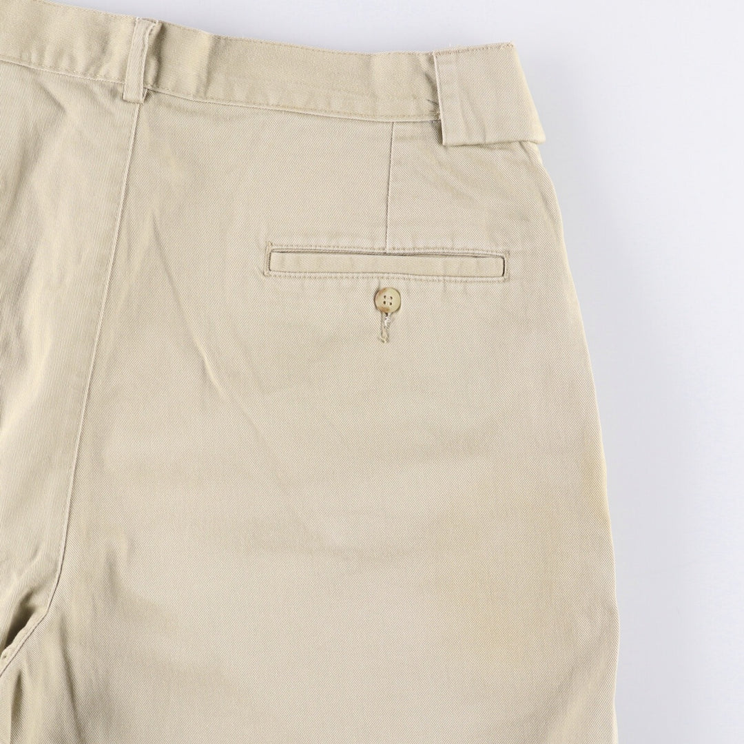 Vintage 90'S Ralph Lauren POLO by Ralph Lauren two-pleat chino pants, made in the USA, men's size W35. cotton Beige type Vintage Second Hand